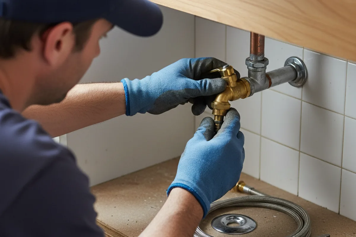Shutoff valve and fitting work during Emergency Plumbing in Philipsburg